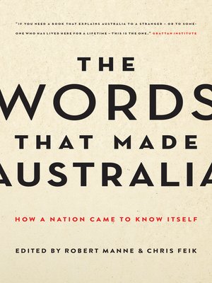 cover image of The Words that Made Australia